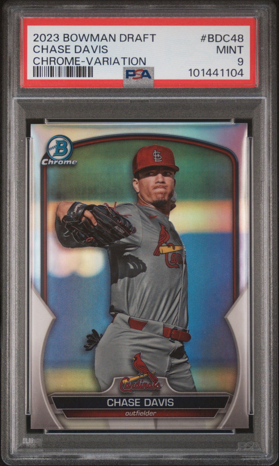 2023 Bowman Draft - Chrome Image Variation Chase Davis #BDC-48 PSA 9 SP