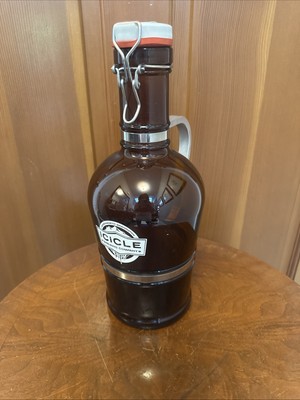 Icicle Brewing Company Glass Growler Stainless Handle 13  2 Liter