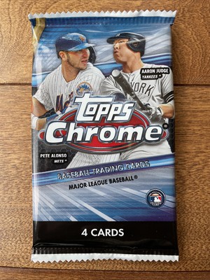   2020 Topps Chrome Baseball Pack (4 Cards) NEW SEALED
