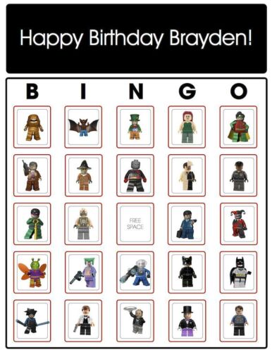 LEGO® Batman Bingo Karten - personalisiert! - Bild 1 von 1