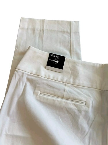 Alfani Womens Twill Ankle Pants Bright White Plus Size 20 Tapered Leg NWT - Picture 9 of 9