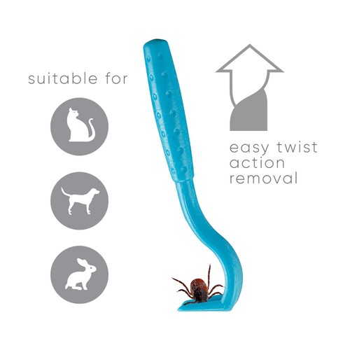3 HOOK Pet Tick Remover Removal Tool Set Cat Dog Rabbit Human UK Tick