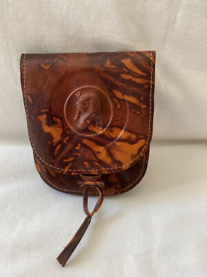 Egyptian Camel Leather Woman Girl Small Coin Money Purse King Tut 4.5'' X4'''' #605