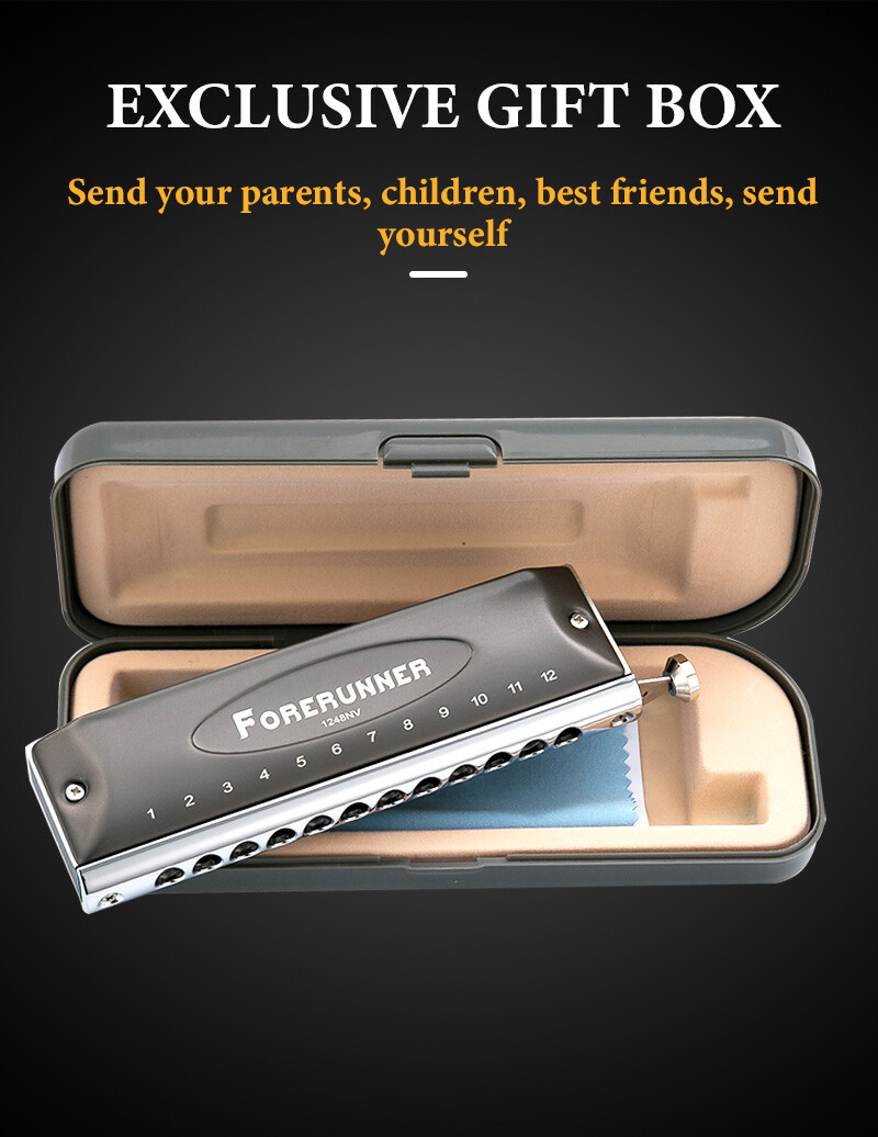 EASTTOP Harmonica Key of C 12Holes 48Tones Chromatic