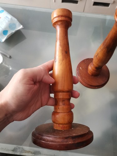 Wood Candle Holder, Set of 2 - Decorative tall candle holders💥✨ - Picture 4 of 10