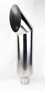 Black Miter Angle Cut Diesel Smoker Exhaust Stack 5/" Inlet 8/" Tip 36/" Long 2500