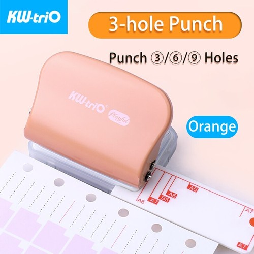 Cute Mini 3 Holes Paper Punch A4/A5/B5 Document Stapler Notebook Diary Binding - Picture 10 of 10