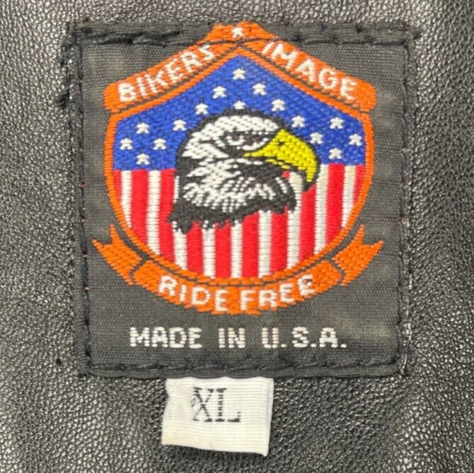 Chaleco de cuero para mujer Bikers Image XL negro cremallera completa Foto 4 de 4