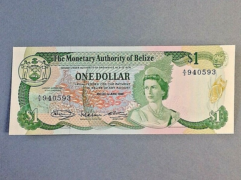 Belize 1 Dollar P-38a 1980