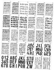 30 Pcs Letter Stencil for Painting 4 x 7 Inch Alphabet Journal Assorted Style