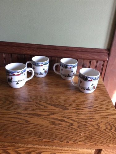 Folkcraft Stoneware Winter Side Tienshan Mugs-4