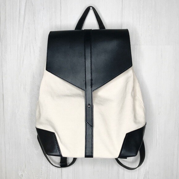 Deux Lux Demi Backpack Black White PeTA Approved Vegan