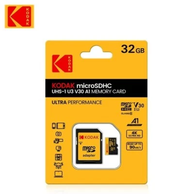 Kodak Micro SD-Karte 32GB | Klasse 10 U3 | 4K High-Speed TF Speicherkarte |