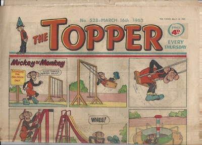 THE TOPPER COMIC + COA No 528 - 16 March 1963 VINTAGE & ORIGINAL PERFECT GIFT