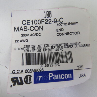 PAN CON  CE100F22-9-C Qty of 30 per Lot IDC Socket 9 Positions 2.54mm (0.1'') Pit