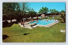 Postcard Texas Burnet TX Arrowhead Motel Pool 1965 Posted Chrome
