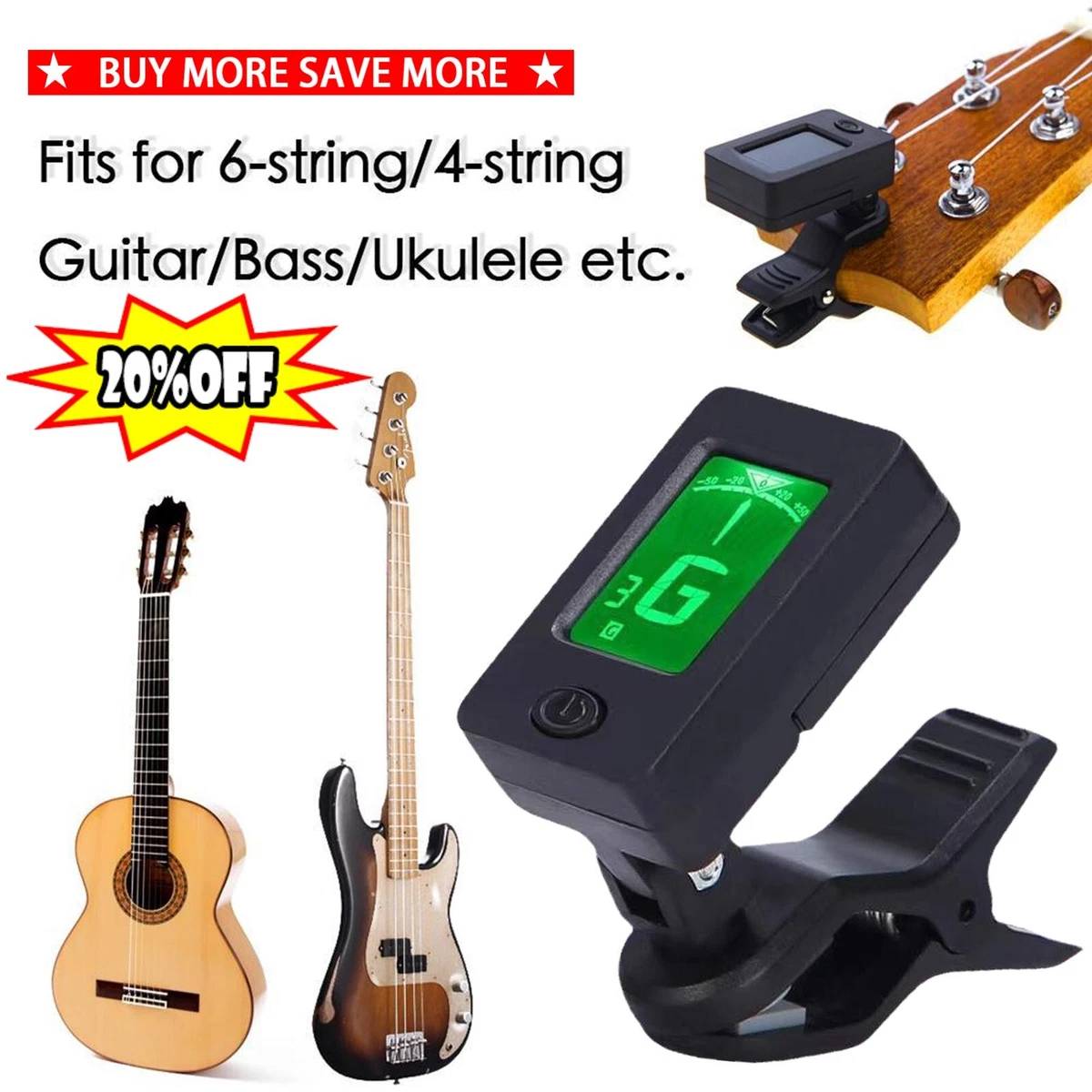 Ukulele on sale digital tuner