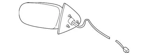 Espejo exterior para Chevrolet Oldsmobile Malibu Cutlass 1997-2003 (N/P 22683206)