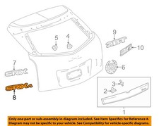 Cadillac GM OEM 10-16 SRX Liftgate Tailgate-Emblem Badge Nameplate 25928690