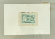 J) 1953 CANADA, DIE SUNKEN CARDBOARD, AMERICAN BANK NOTE, BOBBIN CLOTH AND SPINN