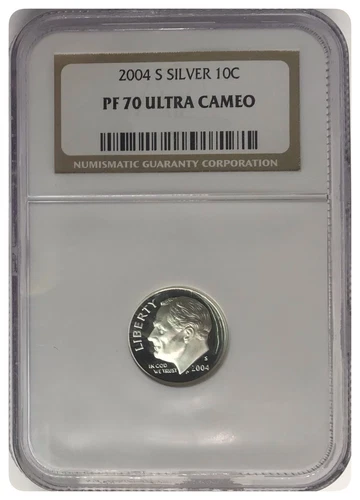 2004-S NGC PF 70 Ultra Cameo SILVER Roosevelt Dime