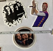 Coldplay  Band Lot of 3 High Quality Vinyl Sticker Stickers Nice Size
