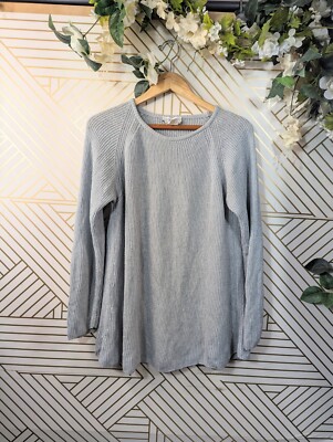 MAXMARA Women's Knit Long Sleeve Sweater Italy Grey Gray Size 4 ? 6? READ