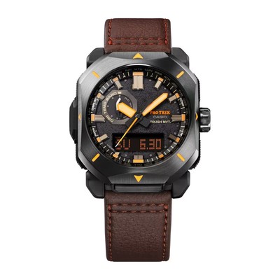 CASIO Pro Trek PRW-6900YL-5 Leather Solar Temperature Air Pressure Altimeter