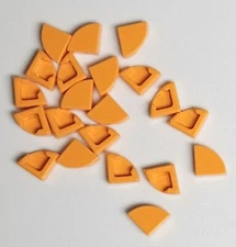 Lego Parts 21 Pieces Orange Tile, Round 1 x 1 Quarter 25269 Brand New