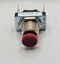 (QTY 2) E60272 Push Button Switch Red / 2 Lead Contact