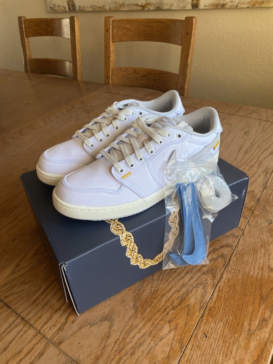 Jordan 1 Low AJKO SP x Union LA White Canvas Neutral Grey Size