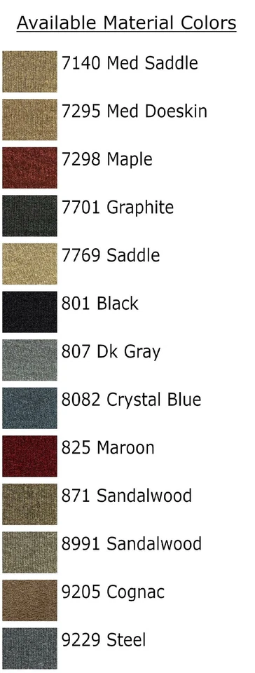 FITS 1989-1993 Dodge D250 Floor Mat 2pc Cutpile Foto 3 de 4