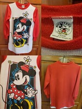 Vintage Walt Disney Mickey Mouse Co Minnie Mouse Sleep Pajama Top Sz 12 US Made