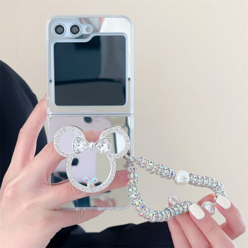  Für iPhone 7 8+ SE 11 12 13 14 15 Pro Max Hülle Bling Diamant Silber Spiegel Abdeckung - Bild 1 von 17