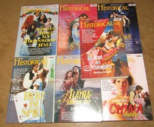 7 Historical, Historische Liebesromane Taschenb&uuml;cher aus Nr. 120 bis 129- po727