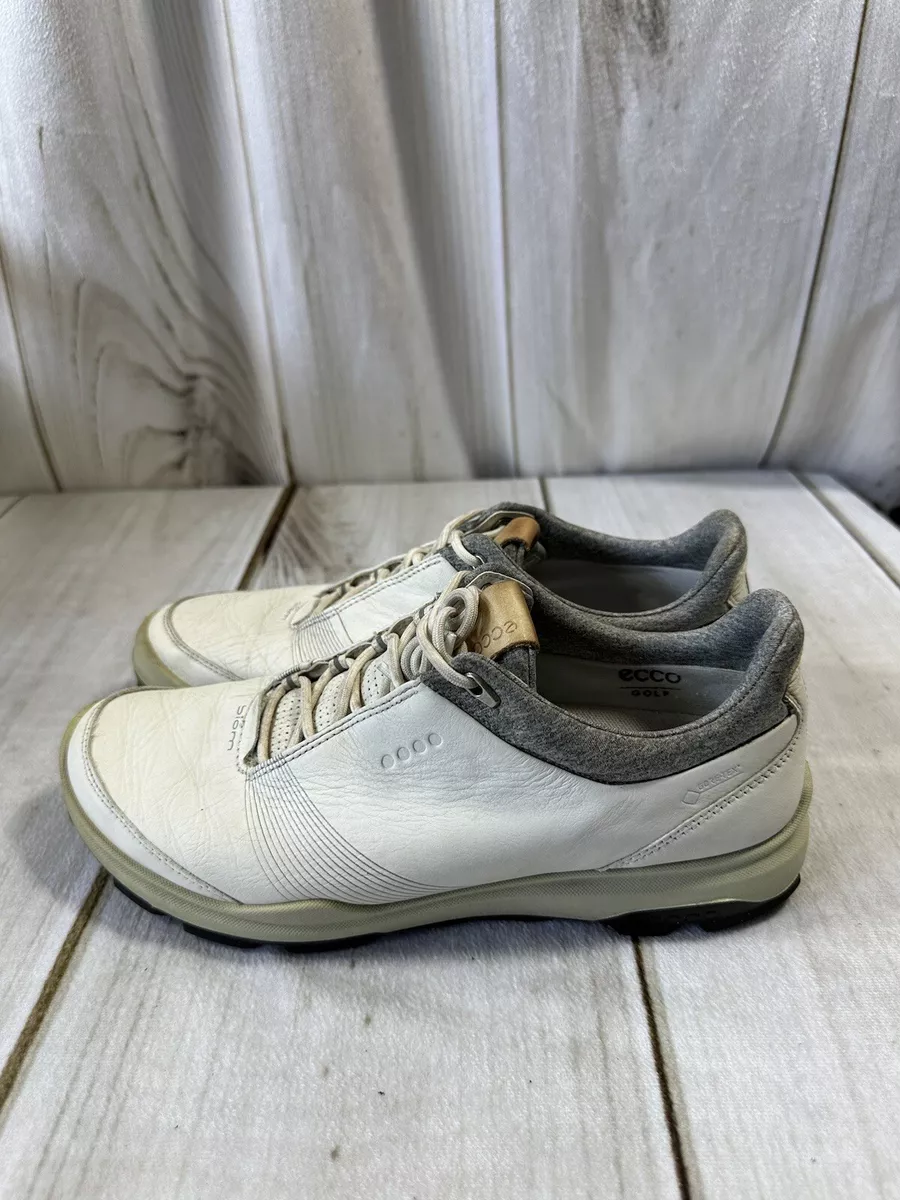 Ecco Biom 3 Gore-tex Golf Shoes Men's 9-9.5 Extra Wide White Yak Leather | eBay