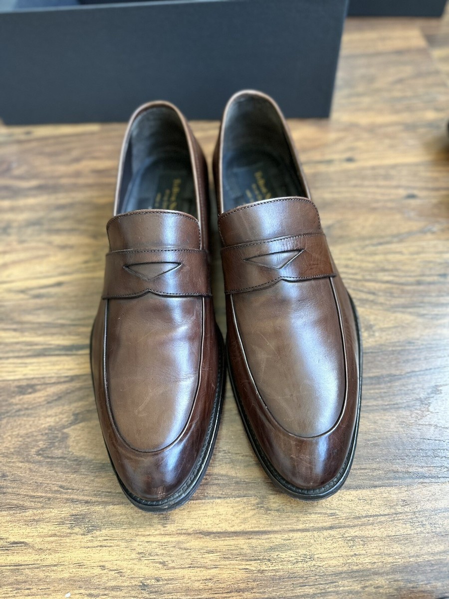 TO BOOT NEW YORK Mens Dark Brown Tesoro Slip-On Leather  display picture 2