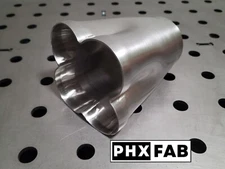 4 Into 1 Weld On Merge Collector 1.75" Inlet 2.5" Outlet 304 Stainless Steel