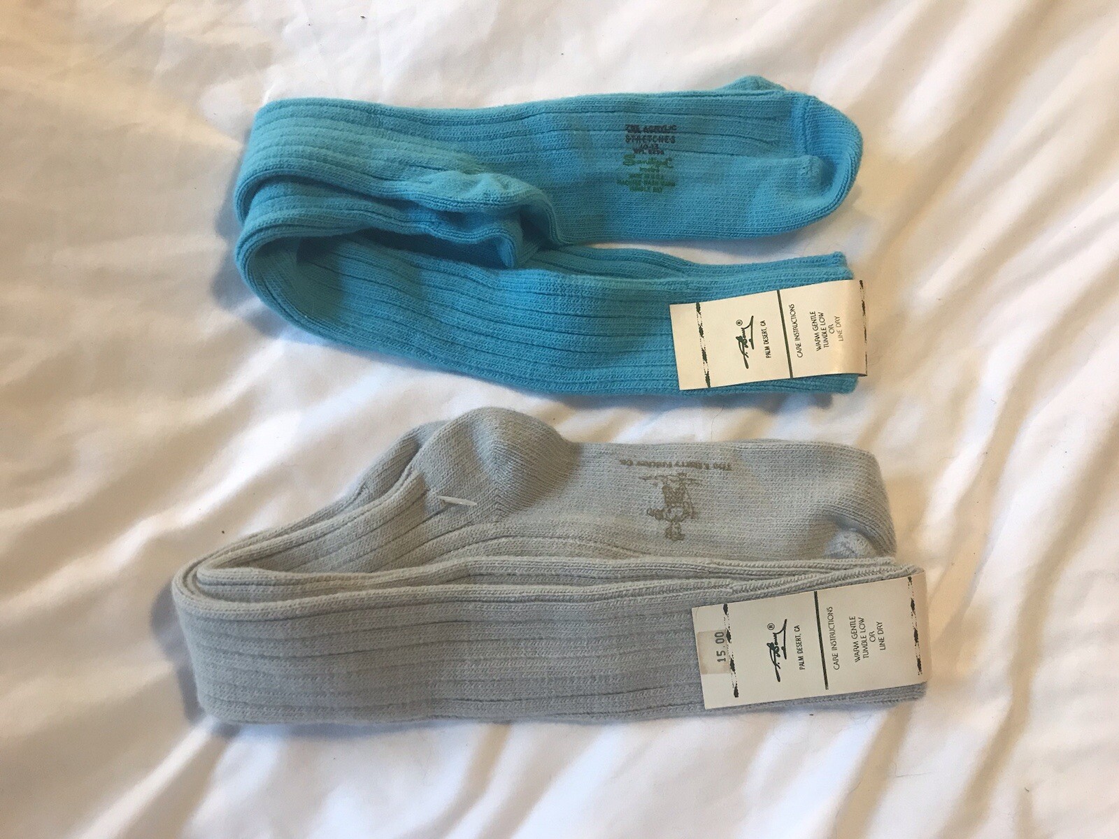 NWT T Barry Golf Knicker Socks 2 Pair Grey And Teal eBay
