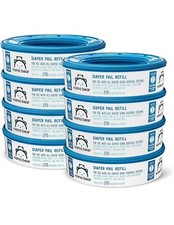 Mama Bear Diaper Pail Refills for Genie Pails, 2160 Count 8 Packs of 270 