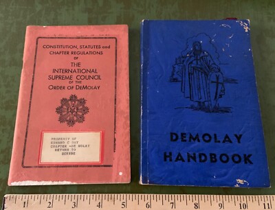2 Vintage Order of DeMolay Membership HANDBOOKS Freemasons Supreme Council