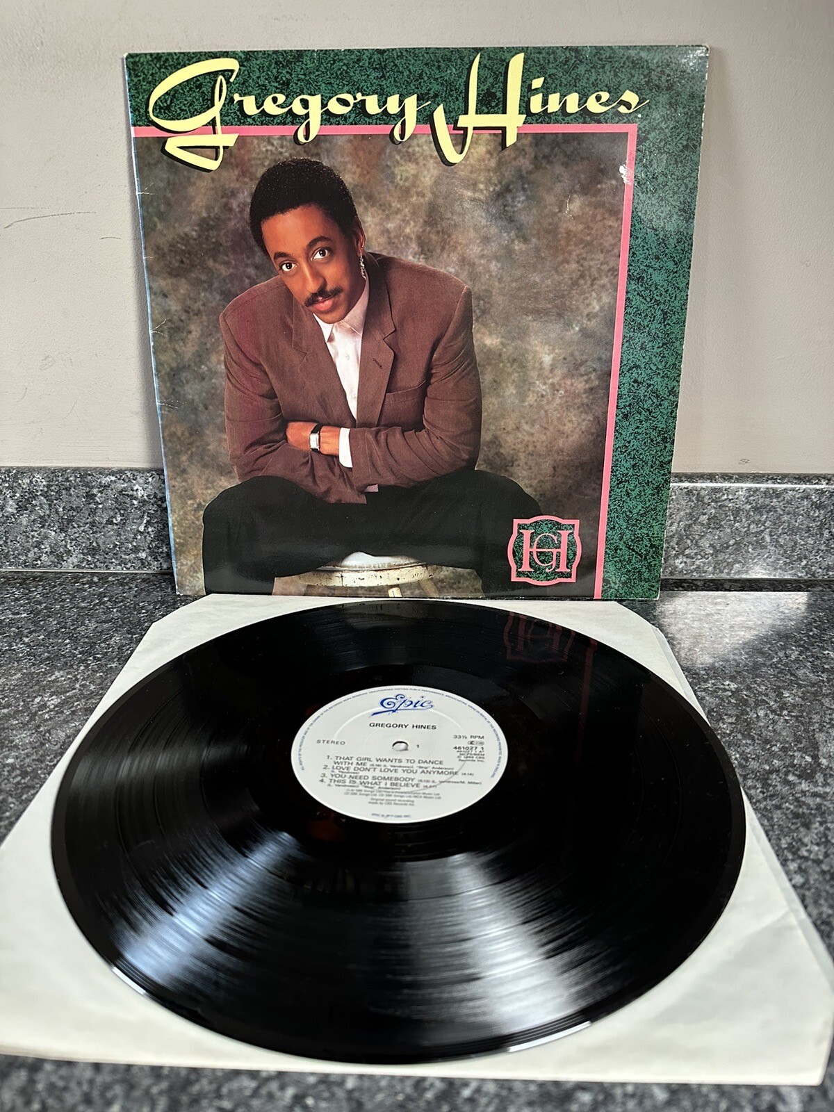 VINYL LP GREGORY HINES SELFTITLED 1988 CBS DUET LUTHER VANDROSS NM/EX SUPERB