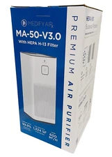 Medify MA-50 Air Purifier with H13 True HEPA Filter 2,206 Sq Ft Coverage in 1hr!