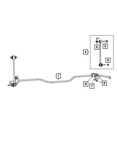 Kit de enlace de barra estabilizadora de suspensión original Mopar 2014-2024 Ram 2500 68235278AB Foto 2 de 2