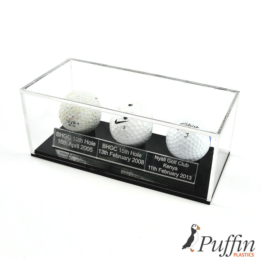 Acrylic Golfball Display Case (With Free Inscription Plaque)