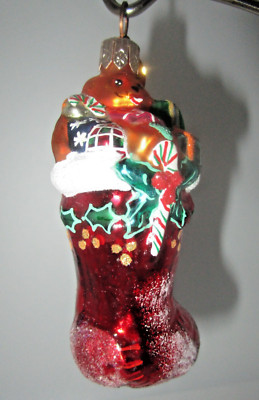 Radko STUFFINGS FULL Stocking Toys Bear Gem Christmas Ornament 99-966-0 MINT!