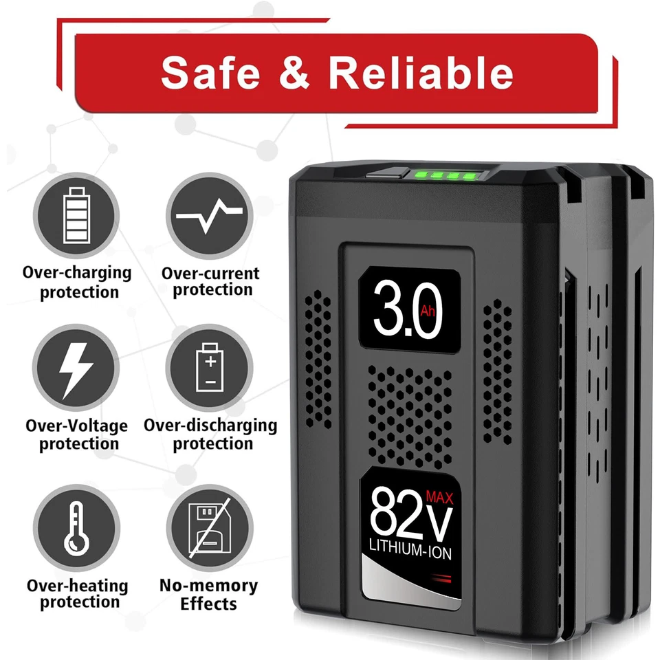 2x Batería 82V 3.0Ah Para Briggs & Stratton Snapper XD 82V Herramienta BSB3AH82 BSB2AH82 Foto 4 de 4