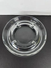 Vintage Unbranded 5” Clear Glass Ashtray Table Decoration