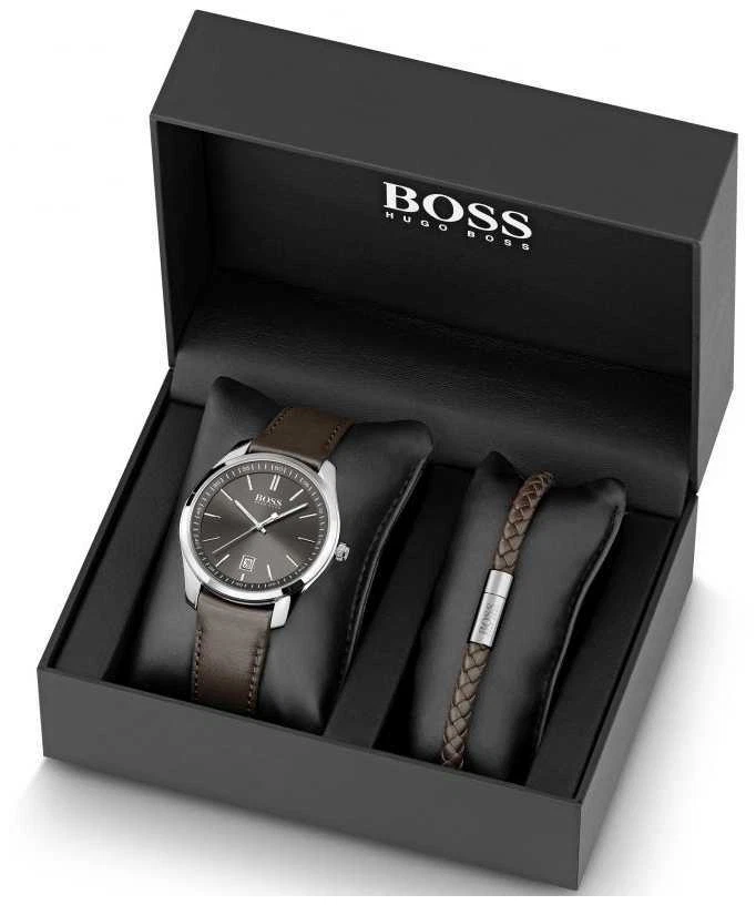 BOSS Men s Gift Set Circuit Brown Leather 1570083 Watch 6 OFF eBay