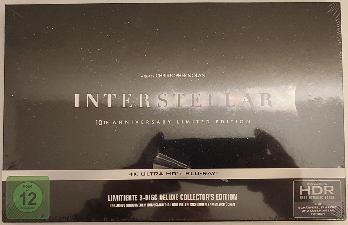 Interstellar 10th Anniversary 4K+BD (German Collector's Edition) Blu-Ray NEW